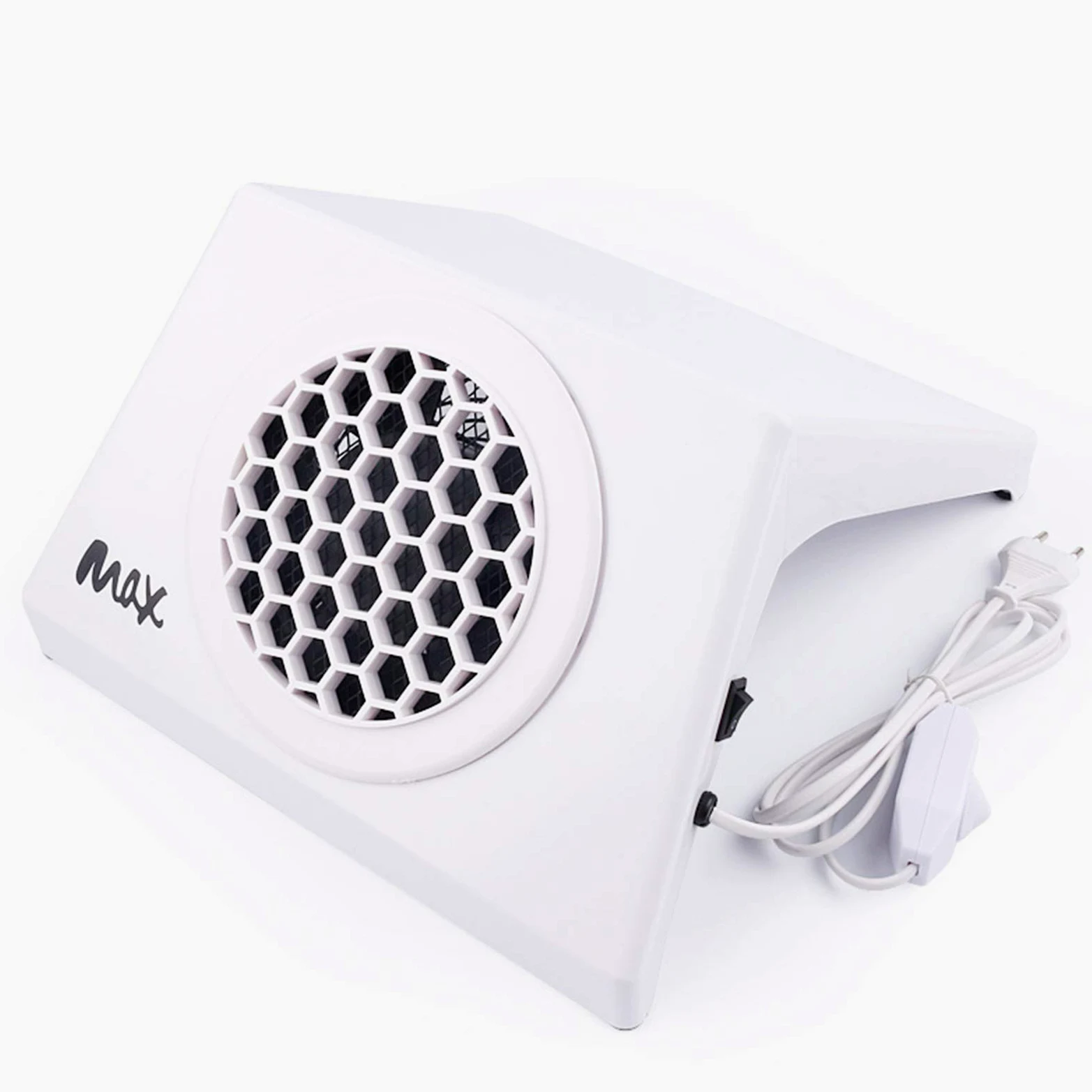 Aspirapolvere per unghie con sacchetti raccoglipolvere, 100W Manicure Aspirazione collettore polveri Estrattore Macchina, Professionale Nail Art Strumenti salone Attrezzature raccolta,Bianca
