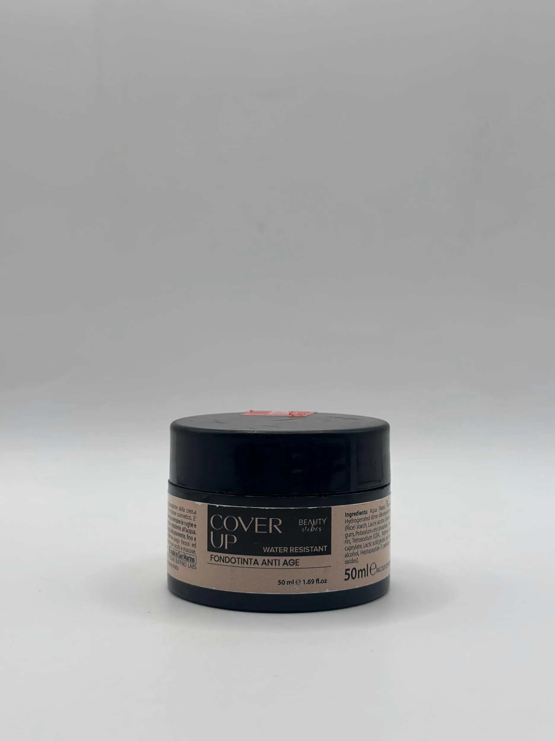 CoverUp Fondotinta Idratante Anti-Rughe 100ml | Con Sodio Ialuronato, Copertura Modulabile da Media ad Alta, Effetto Naturale e Lunga Durata, Waterproof