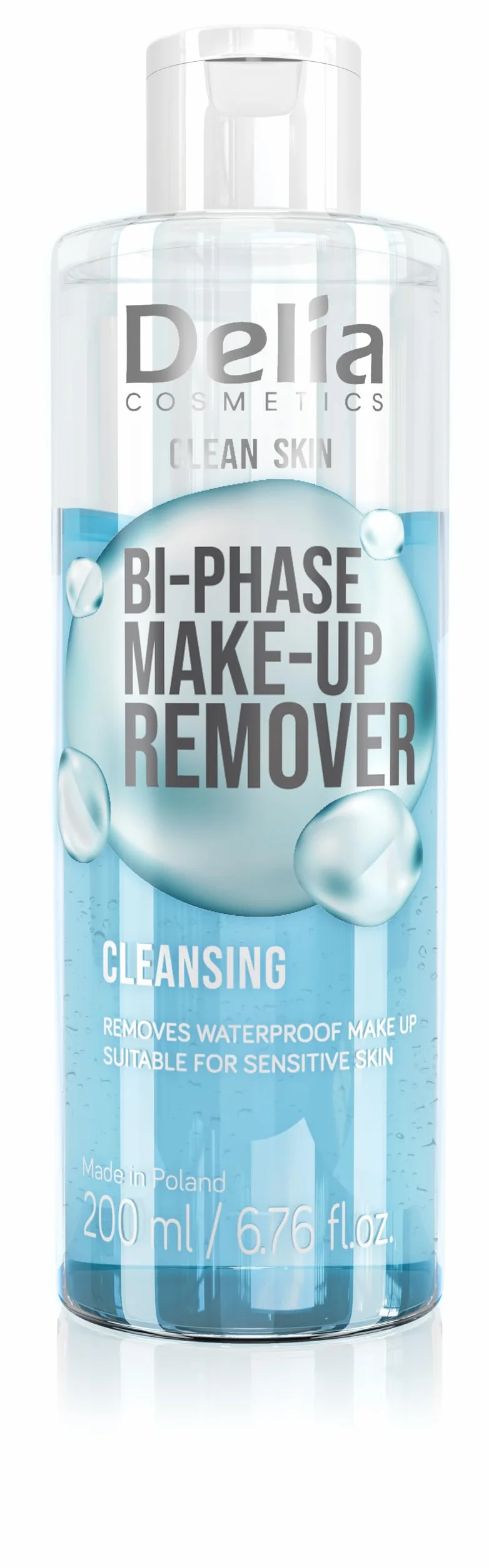 Delia Cosmetics Clean Skin Struccante Bifasico 200ml - Rimuovi Trucco Waterproof