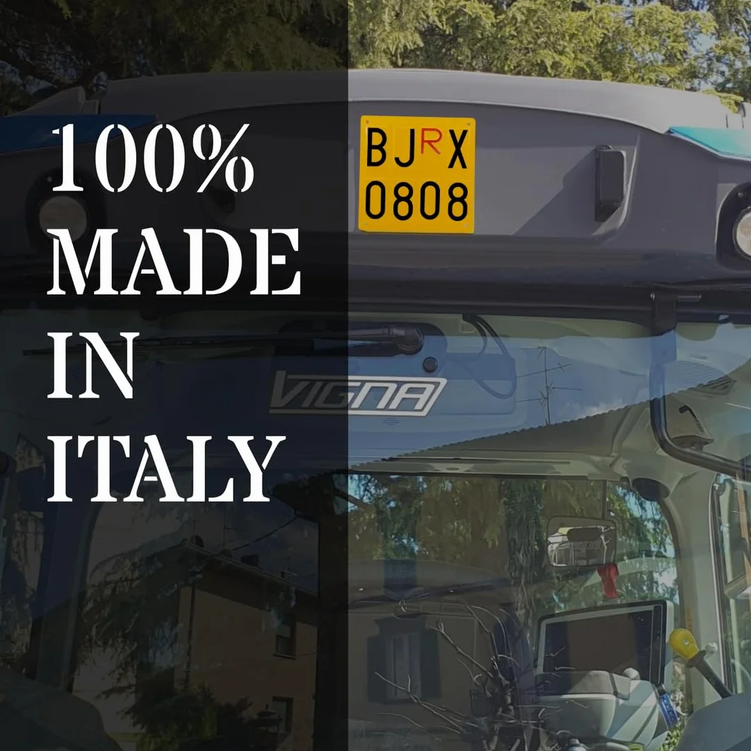 Targa Ripetitrice Agricola in Alluminio Made in Italy - Targhe Agricole Originali con Numeri Omologati e Protezione UV per Trattori