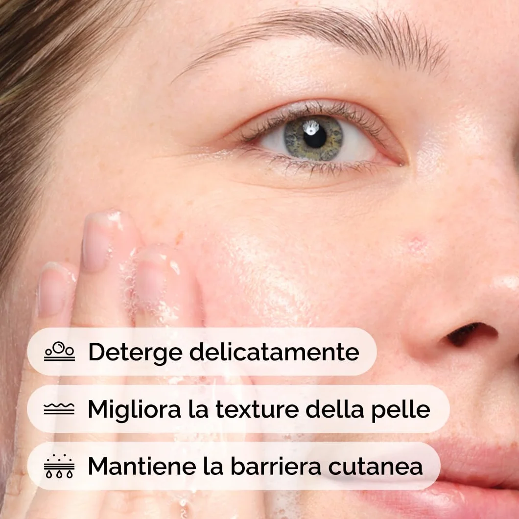 The Ordinary Glucoside Foaming Cleanser, Detergente viso schiumogeno glucosidi, Delicato per tutti i tipi di pelle, anche delicata, 150ml