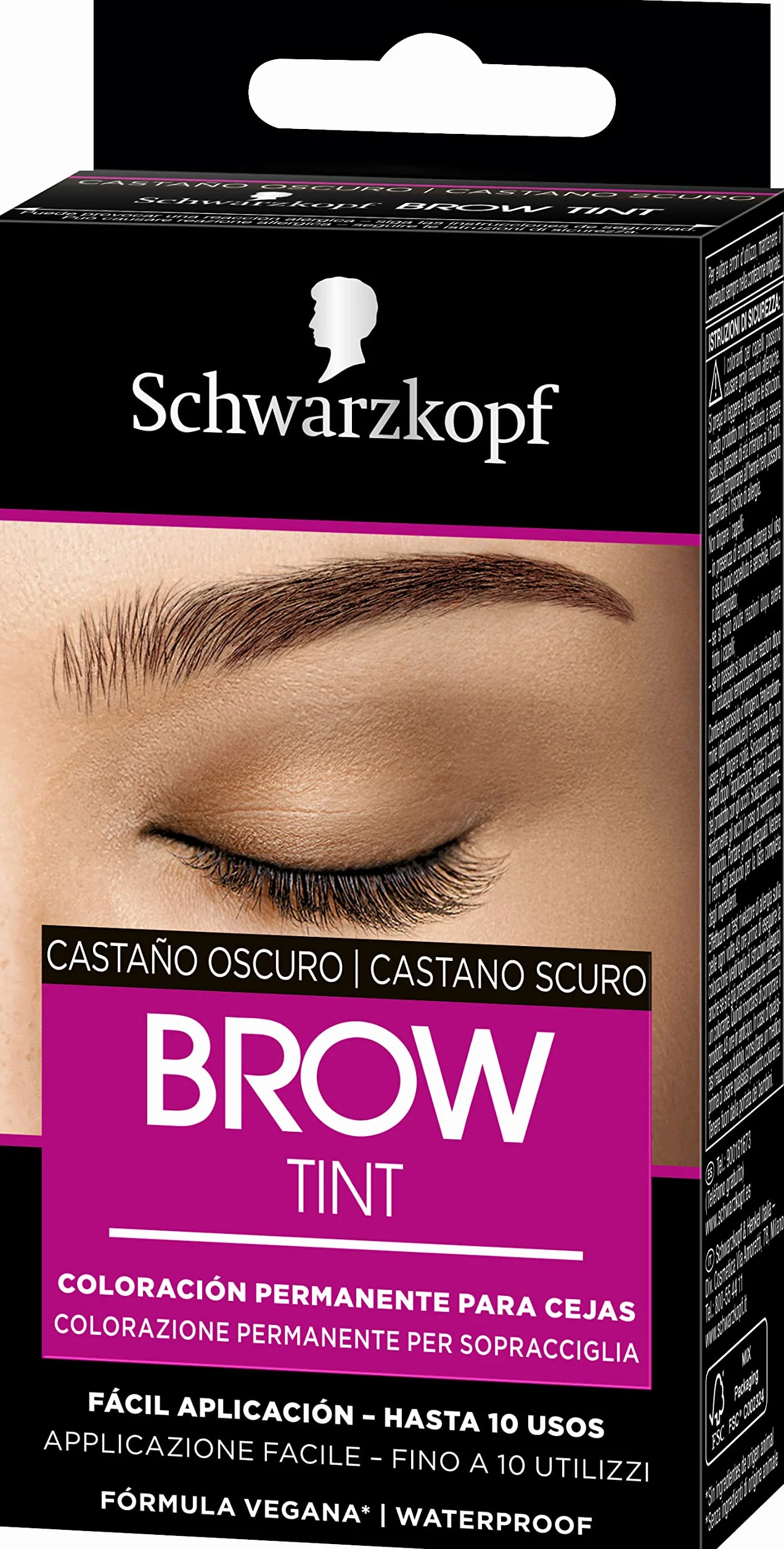 Schwarzkopf, Kit Sopracciglia, Colorazione Permanente per Sopracciglia, Tinta per Sopracciglia, Fino a 10 Applicazioni, Tonalità 4-1 Castano Scuro