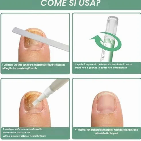 4 Pezzi Nail Care Pen, Penna per la Cura Delle Unghie, Arricchito con Tea Tree Oil, Fiori di Camomilla, Aloe Vera