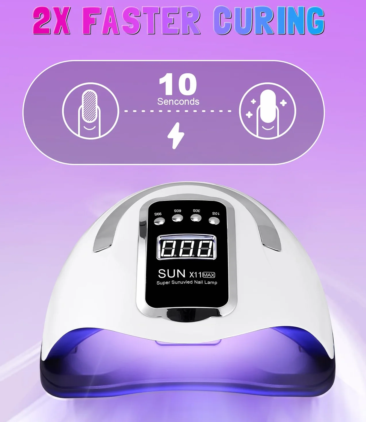 Lampada UV LED Unghie 280W Professionale Semipermanente con Sensore e Schermo 4 Timer