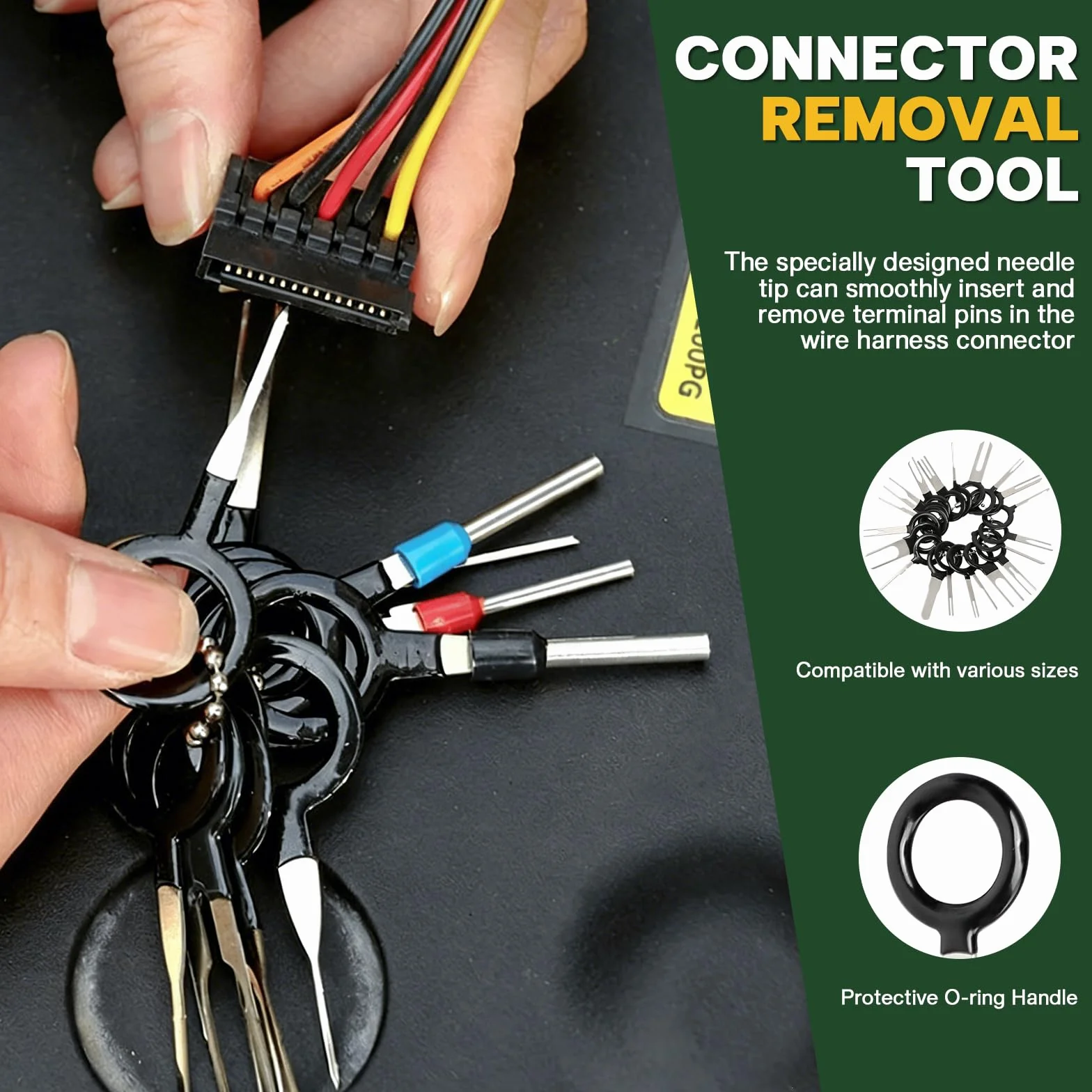 Kit Estrattore Pin Connettori per Auto 73 Pezzi, Set Rimozione Connettori Elettrici Cablaggi
