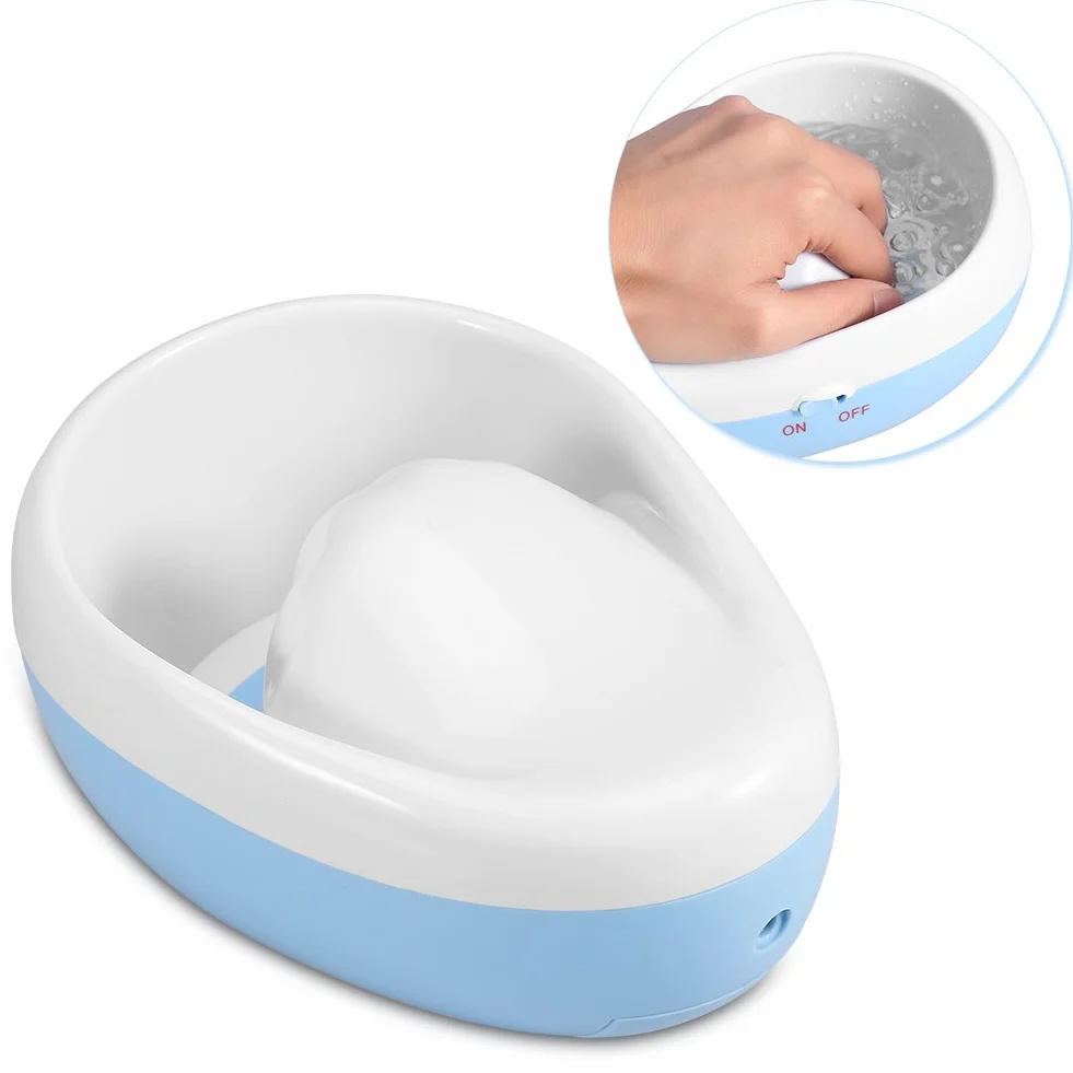 Ciotola per Ammollo per Unghie con Bolle Elettriche, Ciotola per Idromassaggio con Massaggio a Bolle per Unghie, Design Ergonomico, Base Portatile e Antiscivolo per Ammorbidire