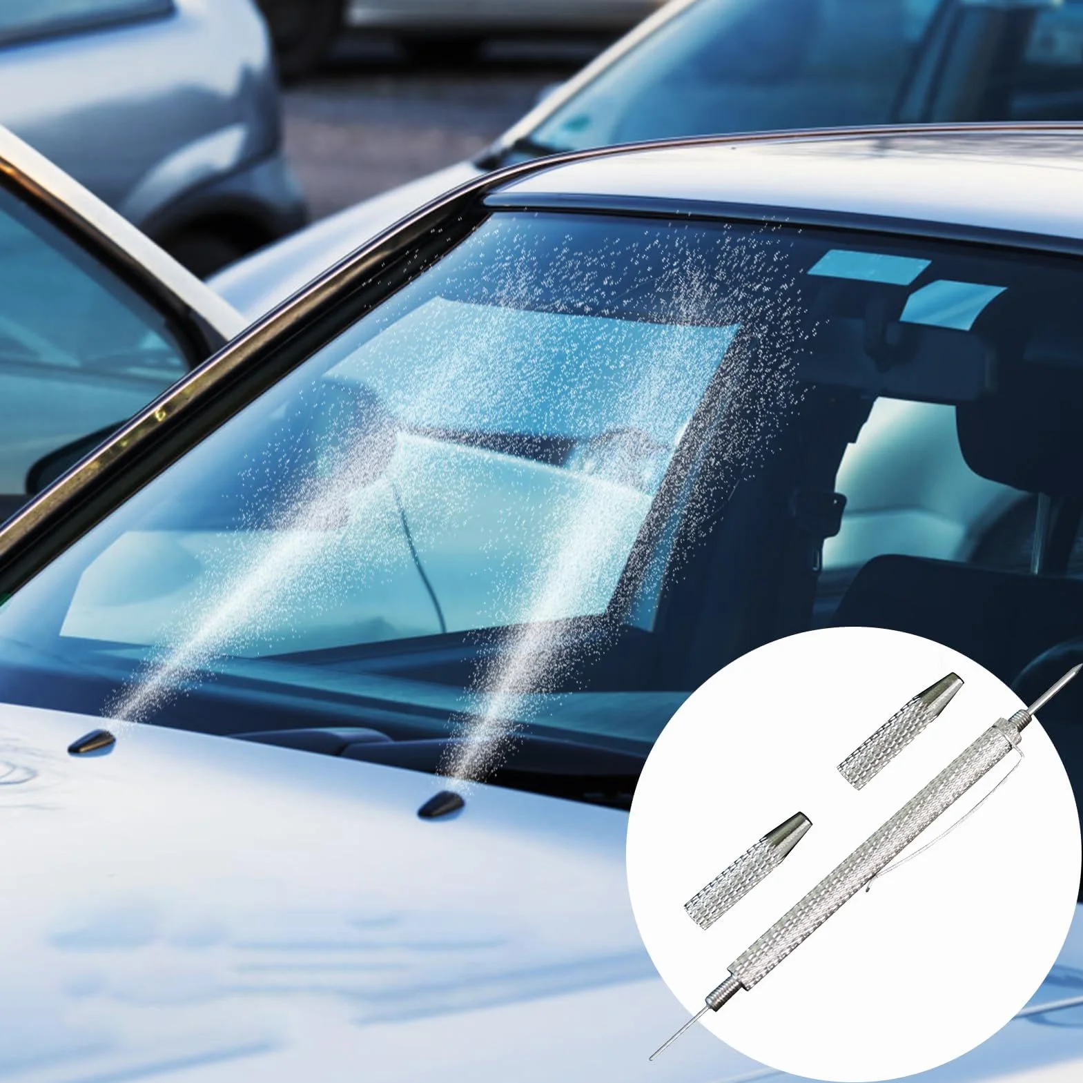 Ago per ugello parabrezza 2 in 1 pulizia regolazione ugelli lavavetri auto strumento manuale rimuovere intasamenti