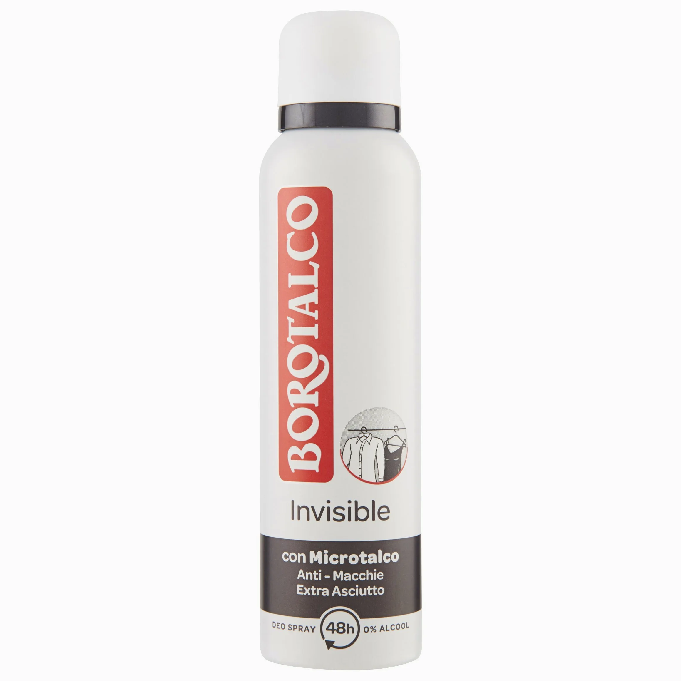 Borotalco Deodorante Invisible Spray 150ml, Profumo Classico di Invisible - Pacco da 12