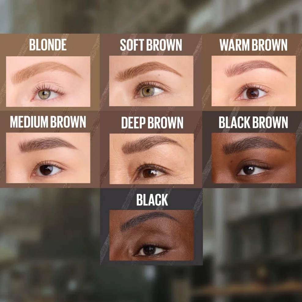 Maybelline New York Matita per Sopracciglia, Sopracciglia Definite, Formula Che Non Si Sfalda, Con Punta di Precisione e Pettinino, Brow Ultra Slim, Tonalità Deep Brown, 7,2 g