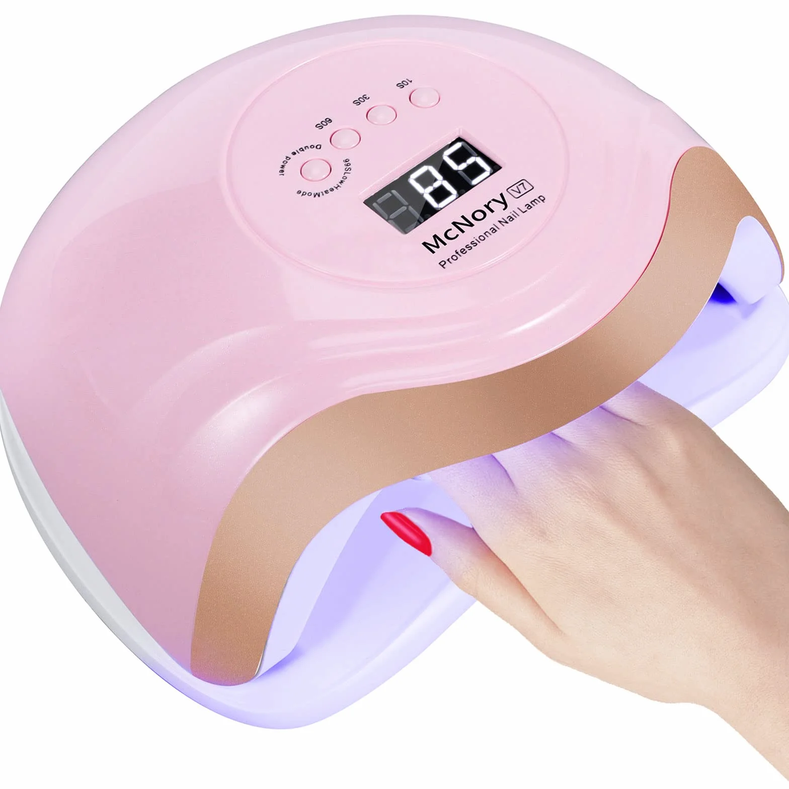 Lampada Unghie LED UV Professionale,168W Fornetto Unghie Può Curare Rapidamente,Sensore Di Avvio Automatico,Timers da 10s/30s/60s/90s,LCD Display Lampada per unghie per Gel Nail Polish Light
