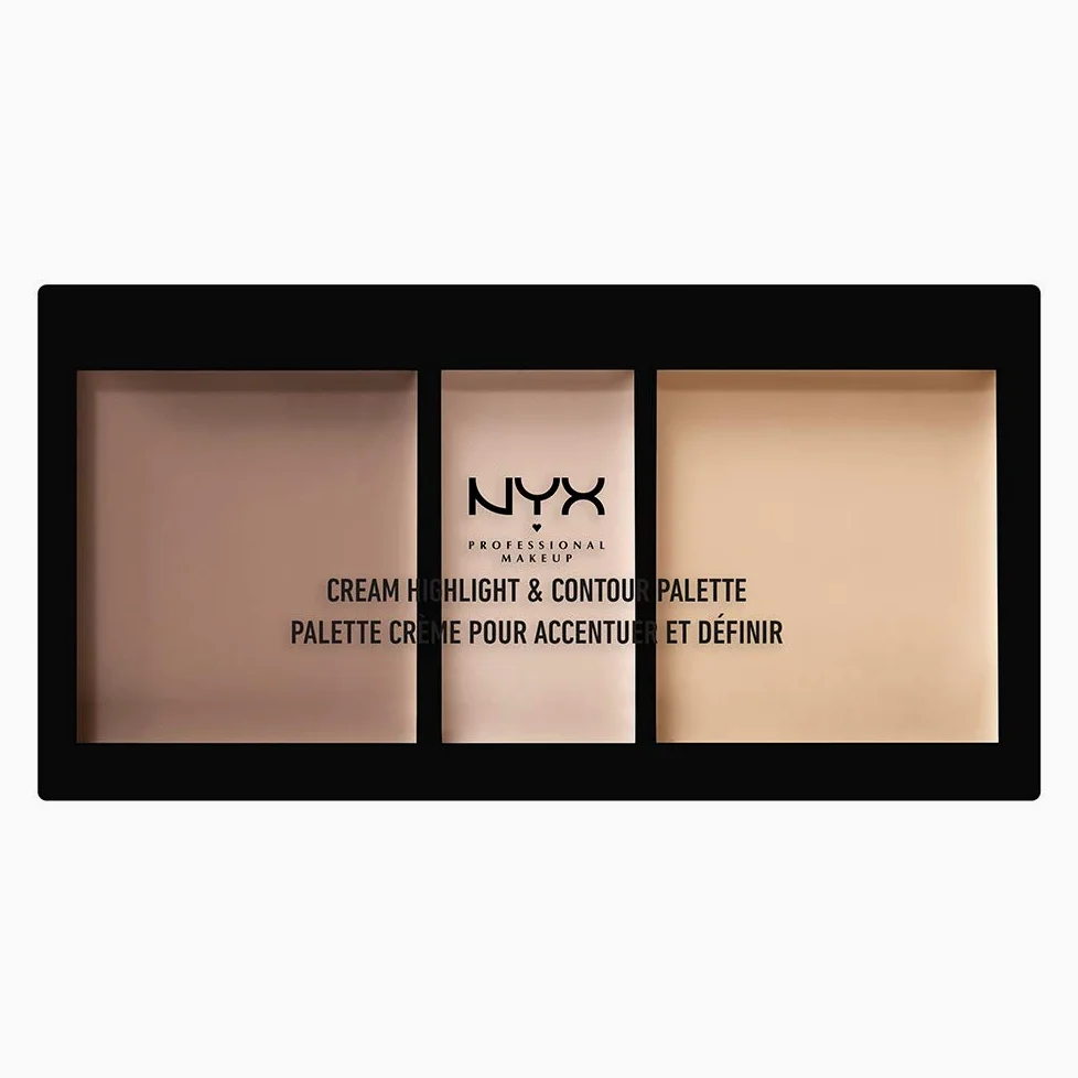 Nyx, Cream Highlight & Contour palette, palette illuminante & contouring in crema, codice CHCP01 Light (tonalità chiara).