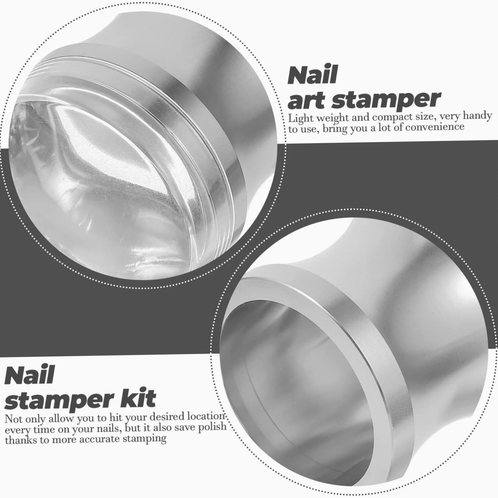 minkissy 5 Set Di Stamper Per Nail Art Strumenti Per Nail Art Stamper Per Nail Art Francese Piastre Per Nail Art Francese