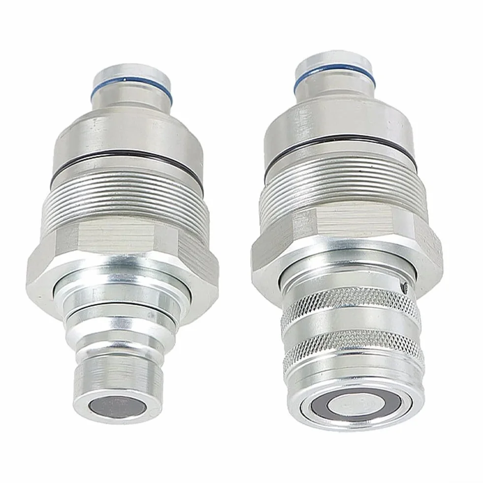 Kit accoppiatore maschio e femmina a faccia piatta ISO 16028 per bobcat Skid Steer Loader, filettatura 1/2"