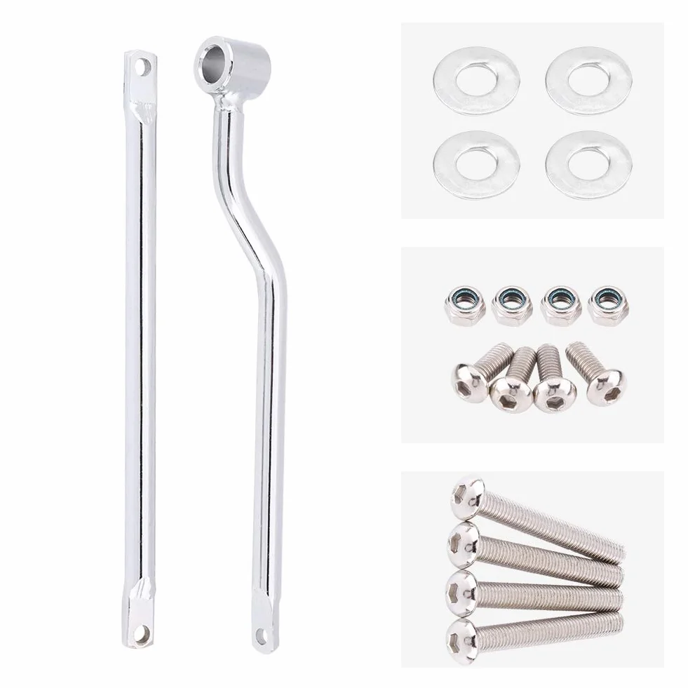 Barre per Borse Laterali Moto Argento Kit Staffe di Supporto