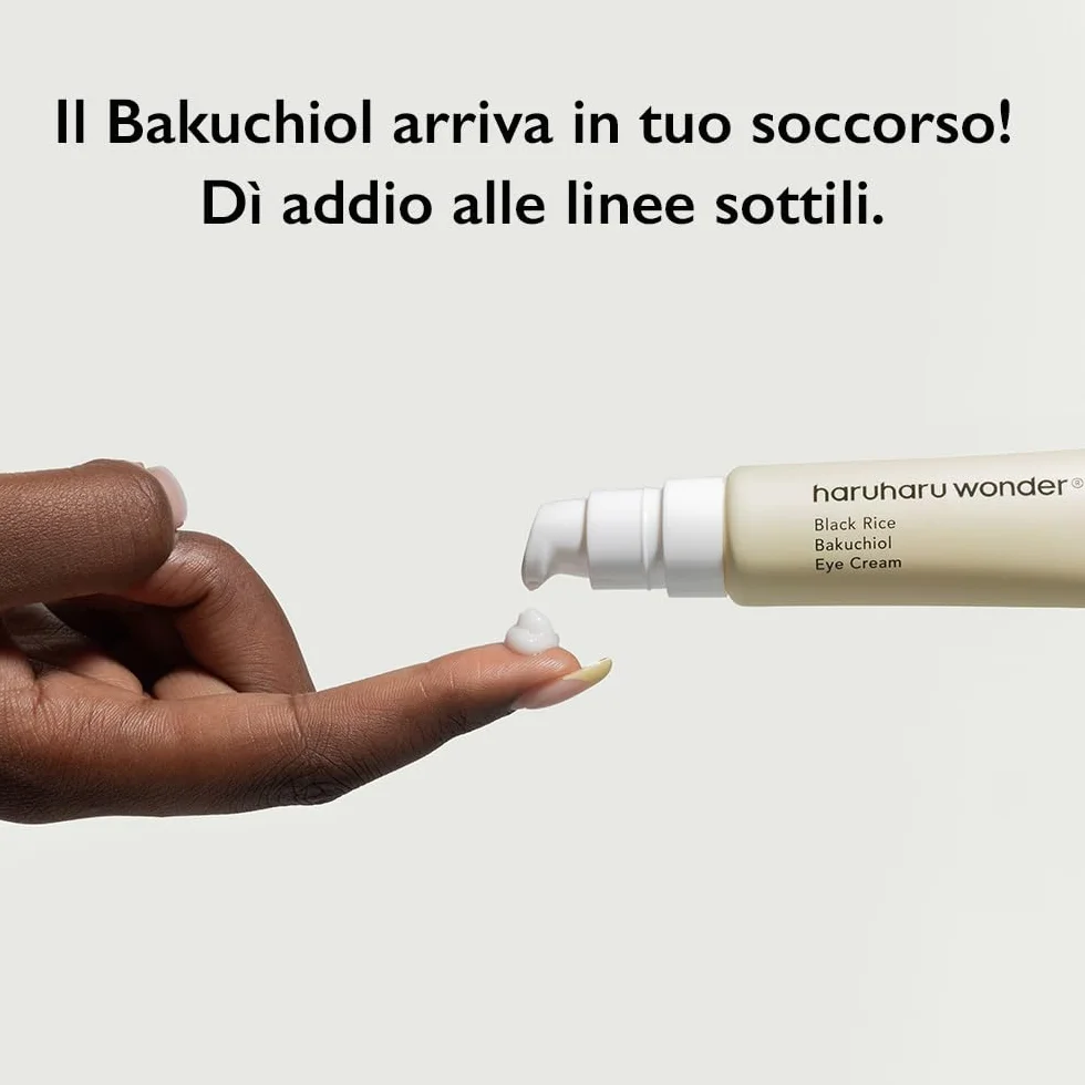 Haruharu Wonder Black Rice Bakuchiol Eye Cream 20ml | Cura delle rughe, alternativa al retinolo naturale | Cruelty Free
