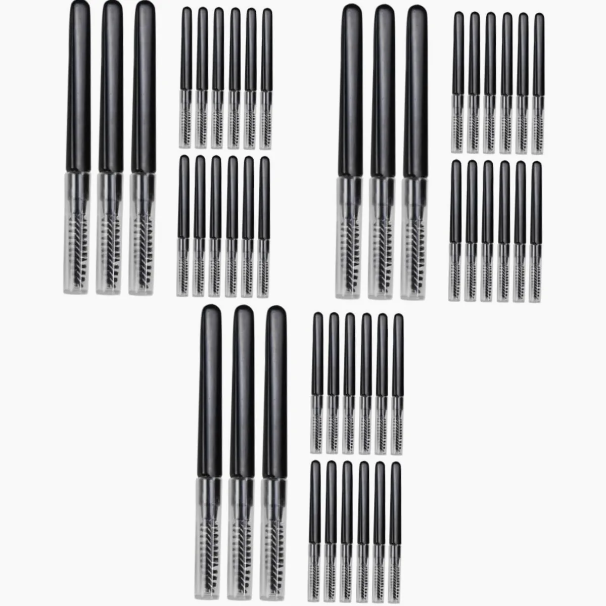 3 Set Di Pennelli Per Sopracciglia in Nylon Con Strumento Per Trucco Multiuso Per Sopracciglia Piccole Attaccatura Dei Pennello Per Ciglia Con Coperchi 20 Pezzi * 3