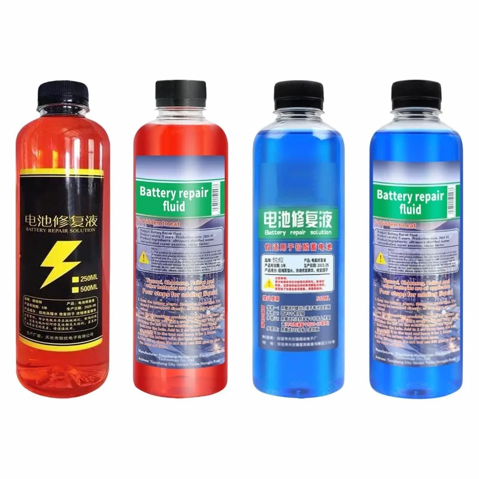 Soluzione Ripristino Batterie 500ML - Acido per Batterie, Liquido Terminali Piombo