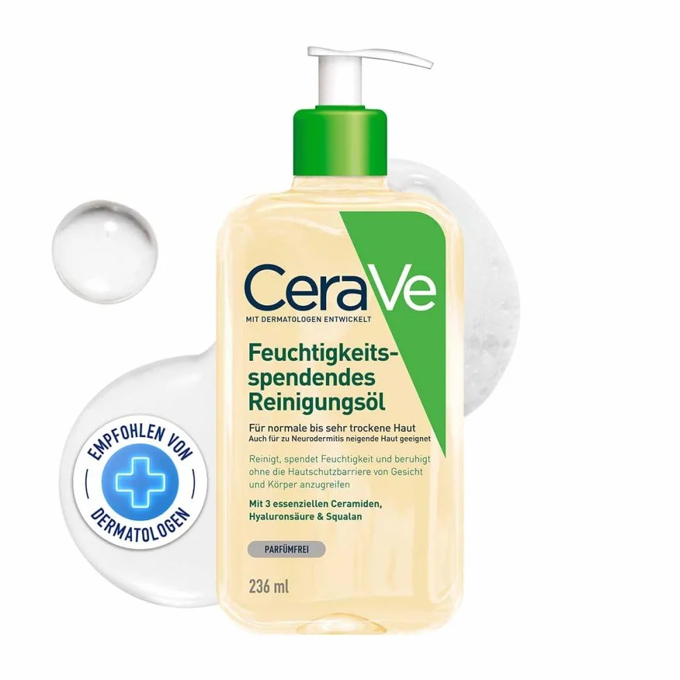 Olio Detersivo Idratante Schiumogeno 236 ml per Viso e Corpo - Deterge e Idrata senza Seccare la Pelle, Adatto a Tutti i Tipi di Pelle