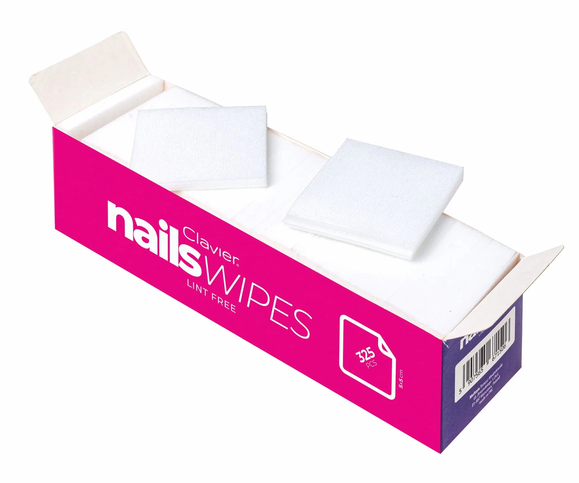 NailWipes 325 PZ, Pads Unghie, Tampone Salviette, Senza Fibre, Dei Pelucchi, Cellulosa Antipolvere A Scelta, ideale per unghie in gel, Nail Clavier