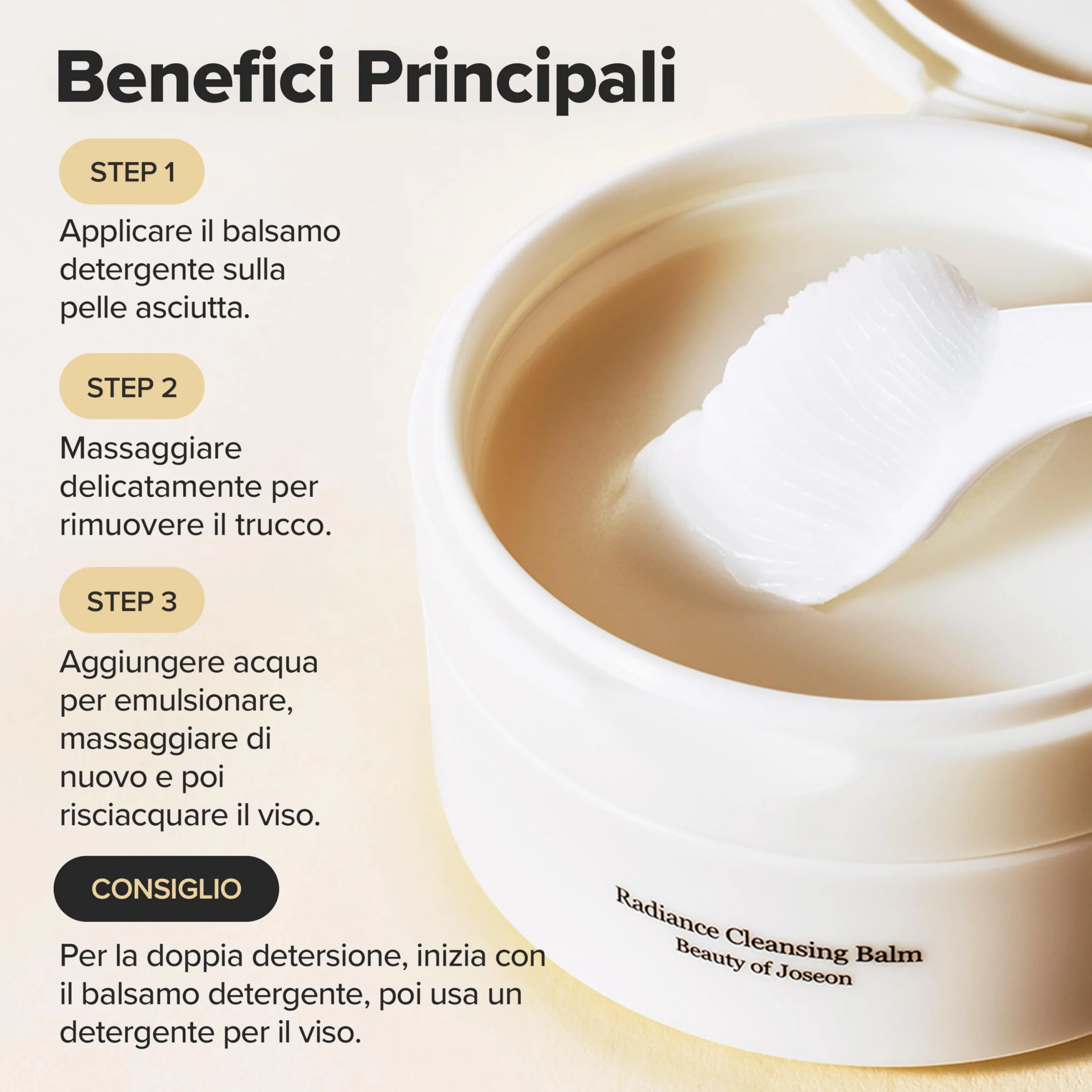 Beauty of Joseon Balsamo Detergente Radiance 100 Ml 3,38 Fl.Oz. Per Pelle Sensibile E Acneica