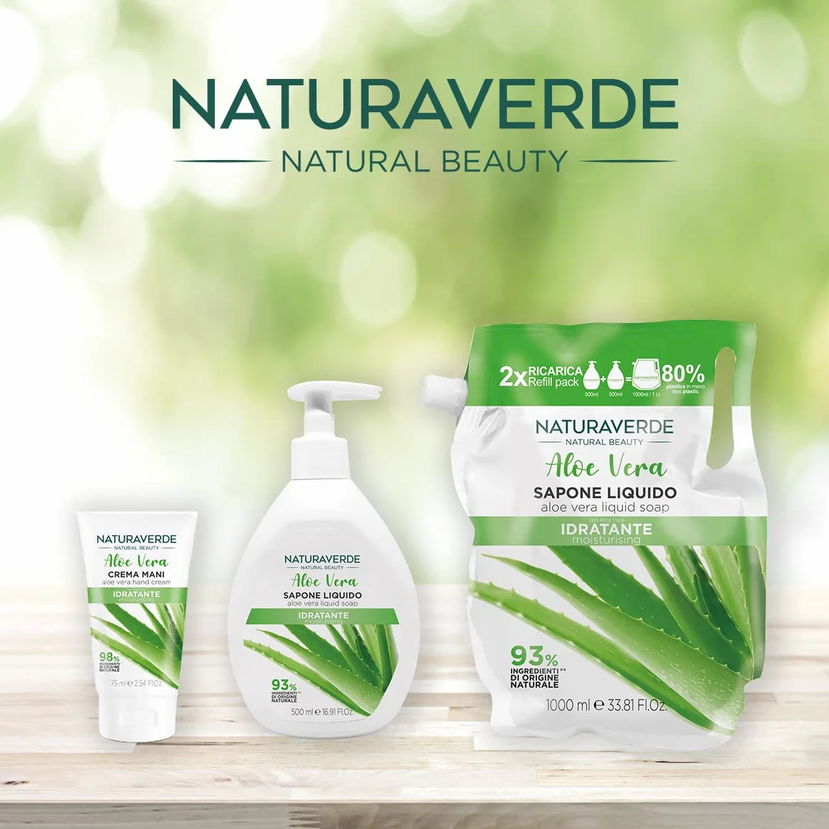 Naturaverde | Natural Beauty - Crema Mani Idratante all'Aloe Vera, per Mani Secche e Screpolate, Ingredienti di Origine Naturale, 75ml