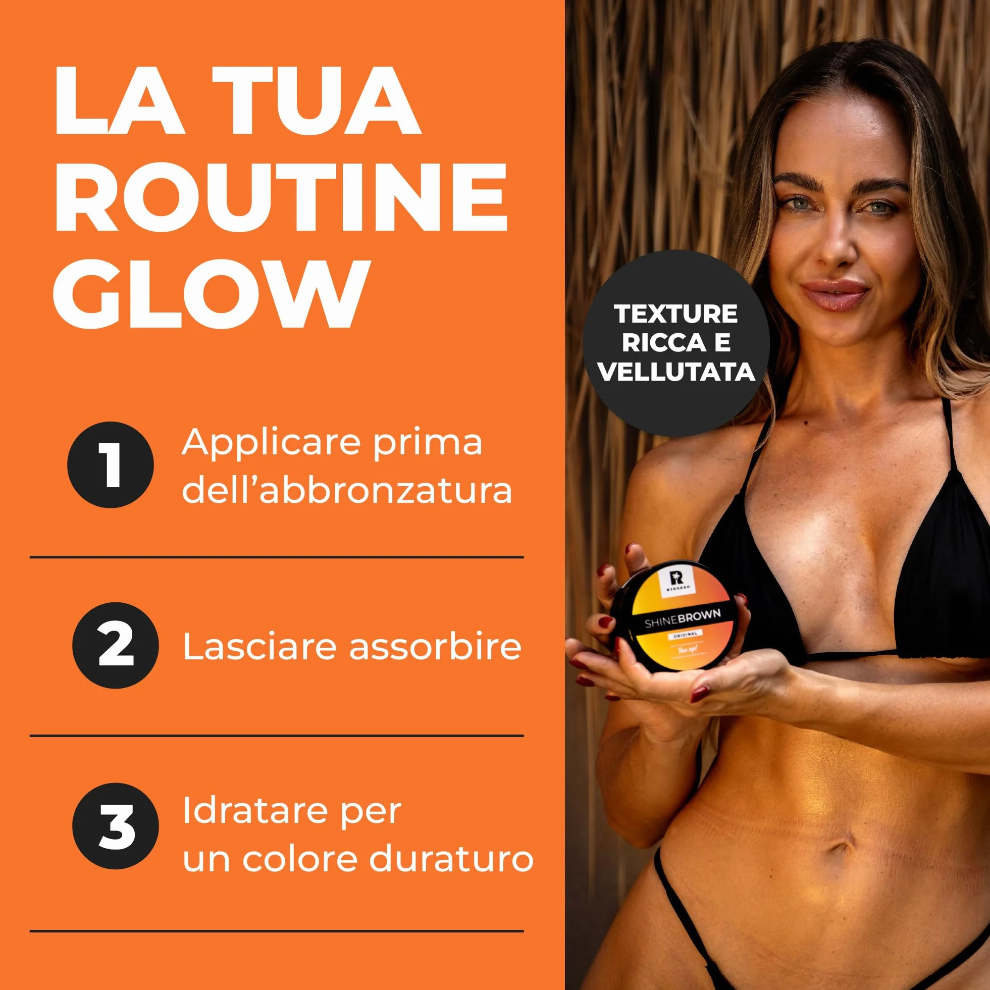BYROKKO Crema Abbronzante 210 ml Acceleratore Abbronzatura Naturale Corpo Olio Sole Lettini Solari