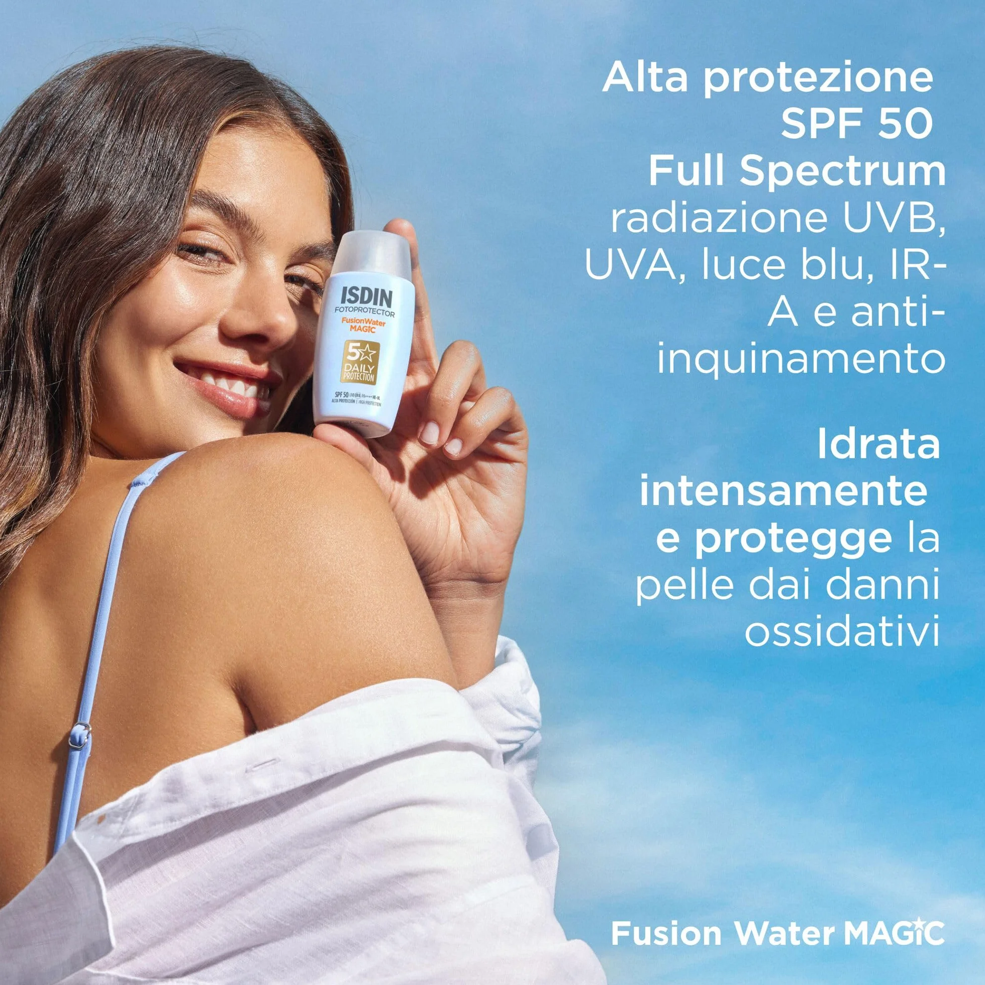 ISDIN Fusion Water MAGIC SPF 50 Crema Solare Viso 50 ml