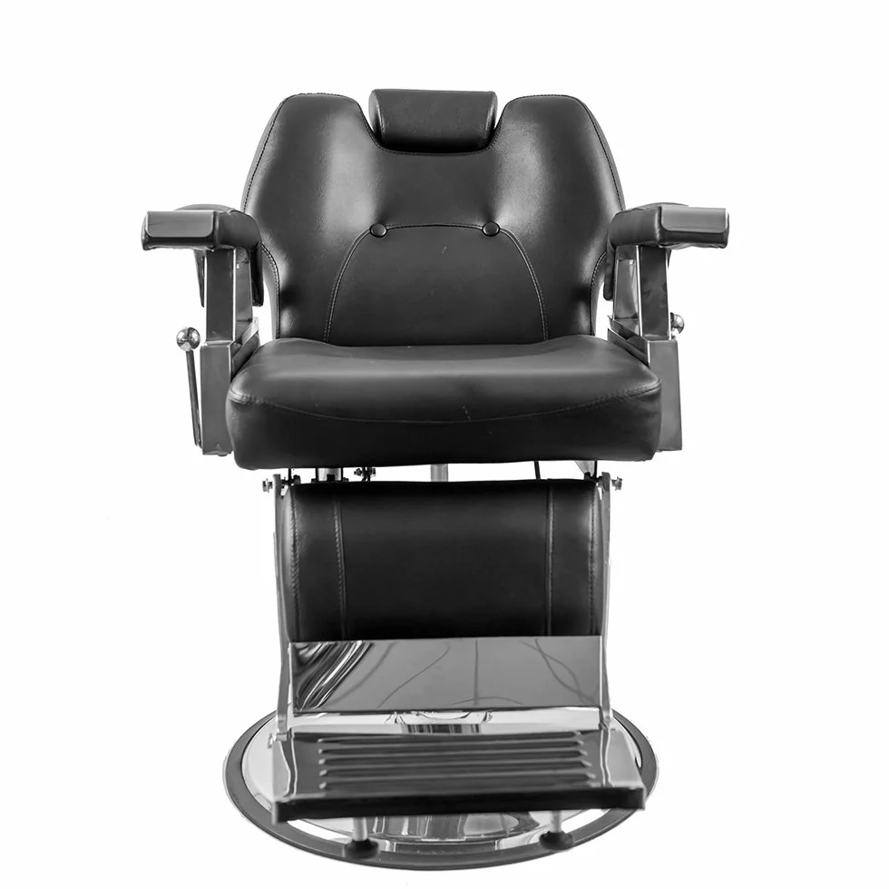 Poltrona da parrucchiere, sedia da parrucchiere idraulica reclinabile barbiere 360° per salone professionale, 110 x 70 x 100-113 cm (nero)