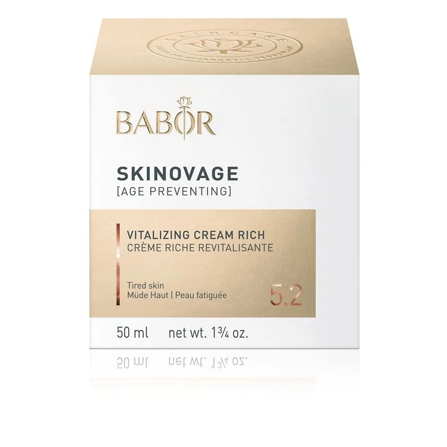 BABOR SKINOVAGE Vitalizing Cream Rich, Crema viso ricca per pelle stanca e spenta, Idratante rivitalizzante, 50 ml