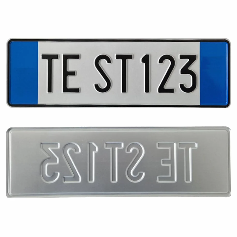 Targa Decorativa Alluminio Catarifrangente Lettere e Numeri Rilievo Personalizzabile Made in Italy