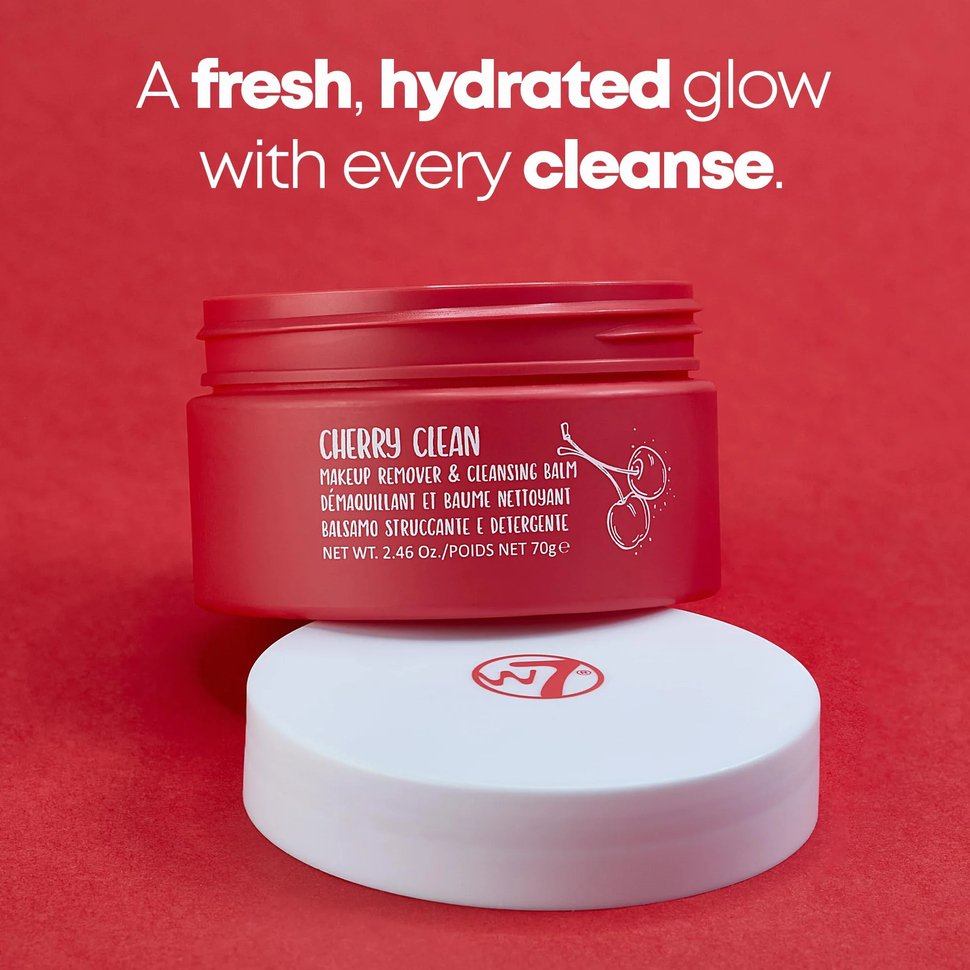 W7 Cherry Clean Struccante & Balsamo Detergente Pelle Pulita Senza Olio