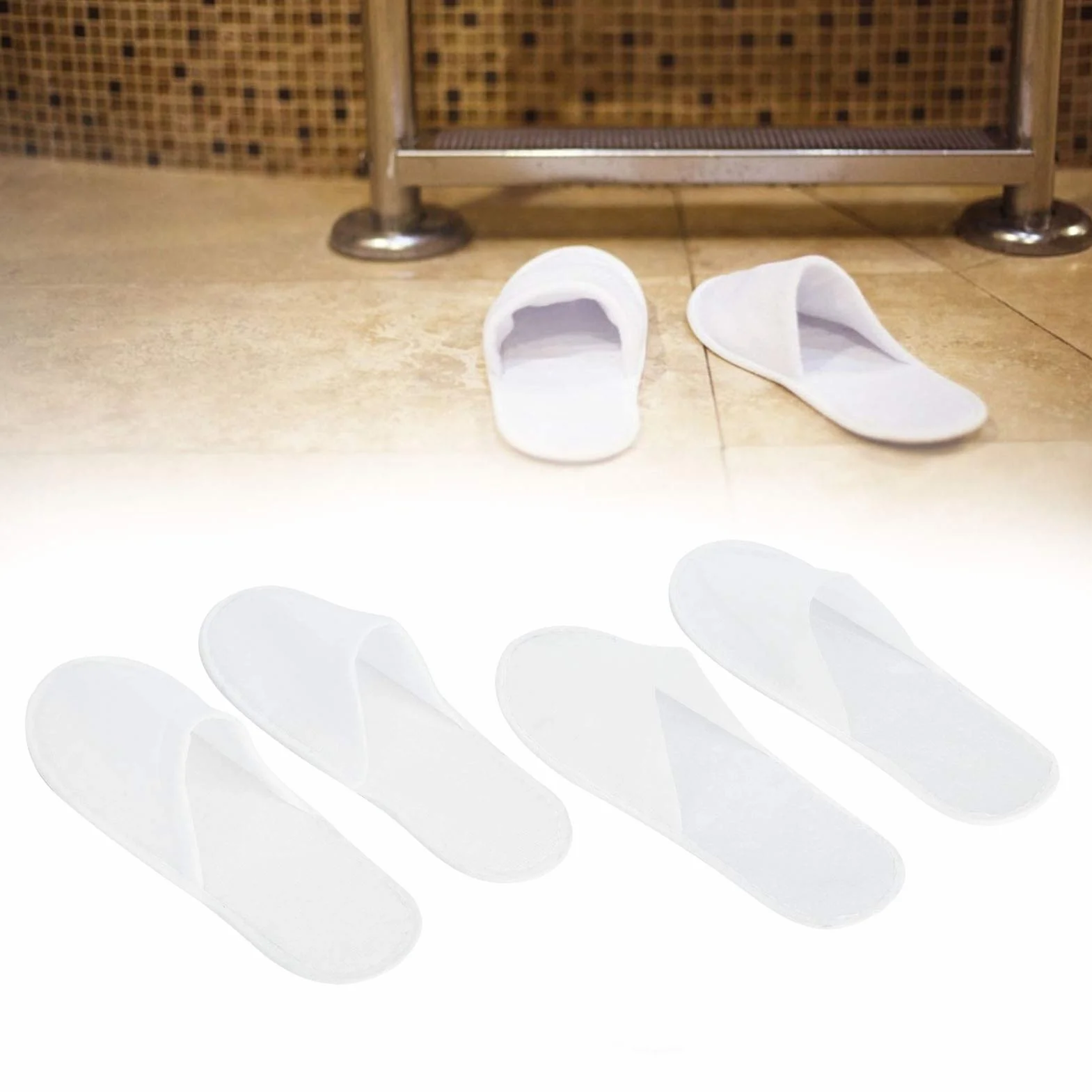 Pilipane Pantofole USA e Getta,50 Paia di Pantofole USA e Getta Antiscivolo Unisex Portatili, Pantofole per Ospiti Domestici per Ospiti di Feste in Hotel Spa a casa(M)