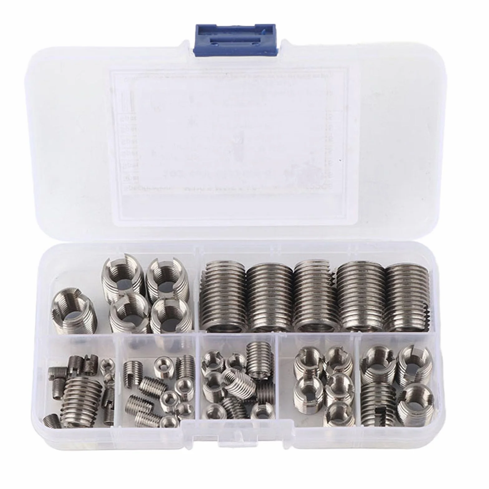 Inserti filettati autofilettanti in acciaio inossidabile, kit M3 M4 M5 M6 M8 M10 M12, 50 pezzi