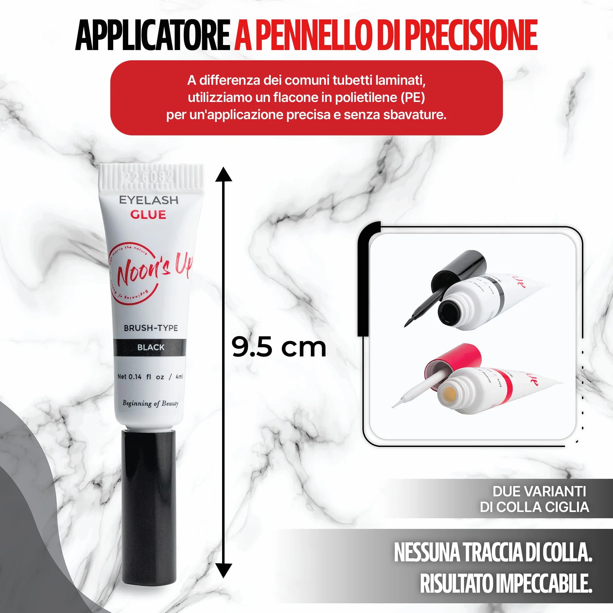 NOON'S UP Colla per Ciglia Finte senza Formaldeide 4ml Trasparente