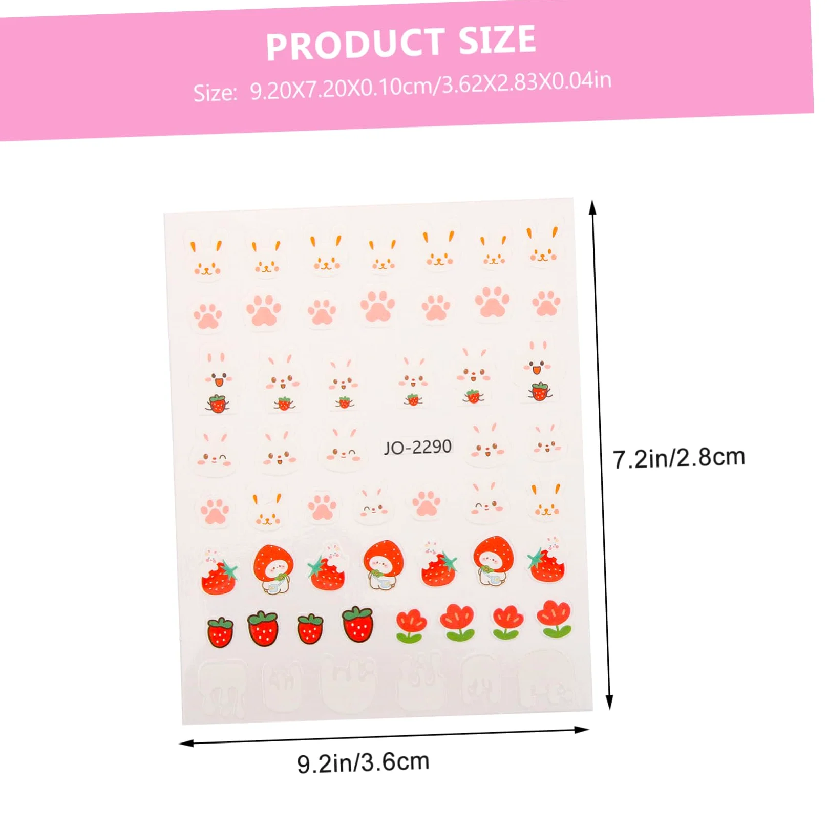 minkissy 40 Fogli Adesivo Per Unghie Coniglio Adesivi Per Unghie Di Coniglio Decalcomanie Per Unghie Del Festival Di Primavera Decorazioni Per Unghie Etichetta Accessori Bambino