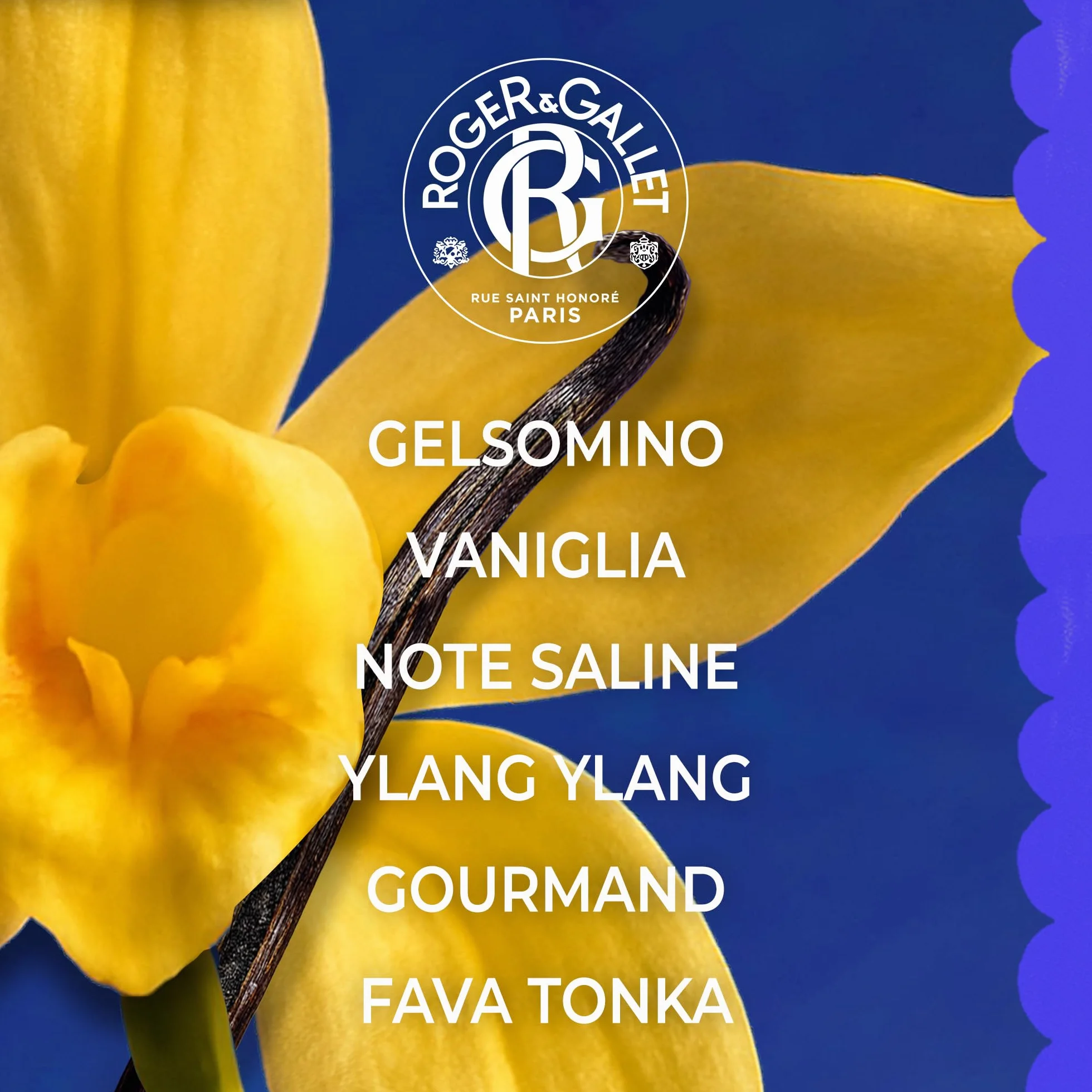 Roger&Gallet - Vanille Soleil - Profumo Solido di Benessere - Gelsomino, Vaniglia, Ylang-Ylang - 5g