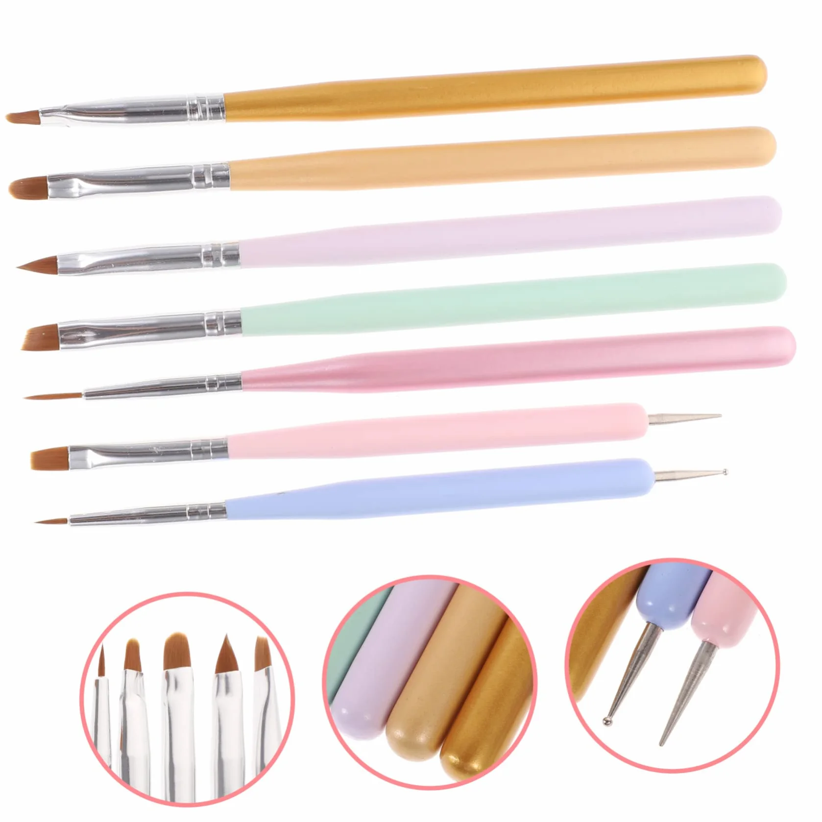 minkissy 35pezzi Pennelli Per Nail Art Pennelli Per Manicure Multiuso Con Manico Strumenti Per Decorazioni Unghie Perfetti Per Professionisti e Fai Da Te