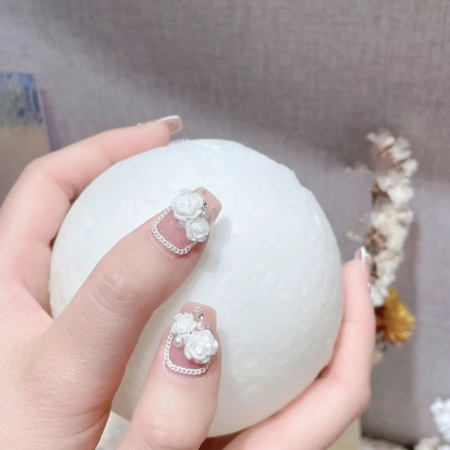 Unghie a pressione, 10 pezzi di manicure indossabili, unghie finte fatte a mano, set di unghie finte artificiali riutilizzabili per donne e ragazze (XL) (S)