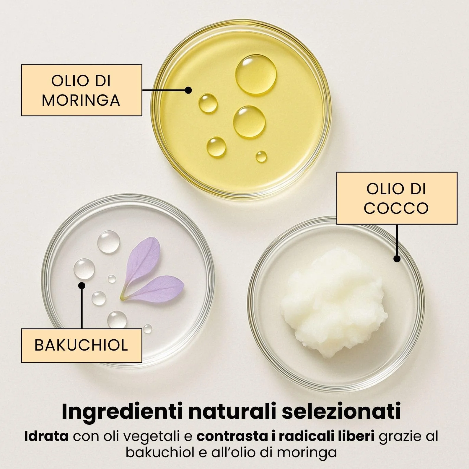 Enooso Balsamo Struccante Solido Waterproof Viso e Occhi con Bakuchiol, Vitamina E, Olio di Moringa e Cocco, 50g