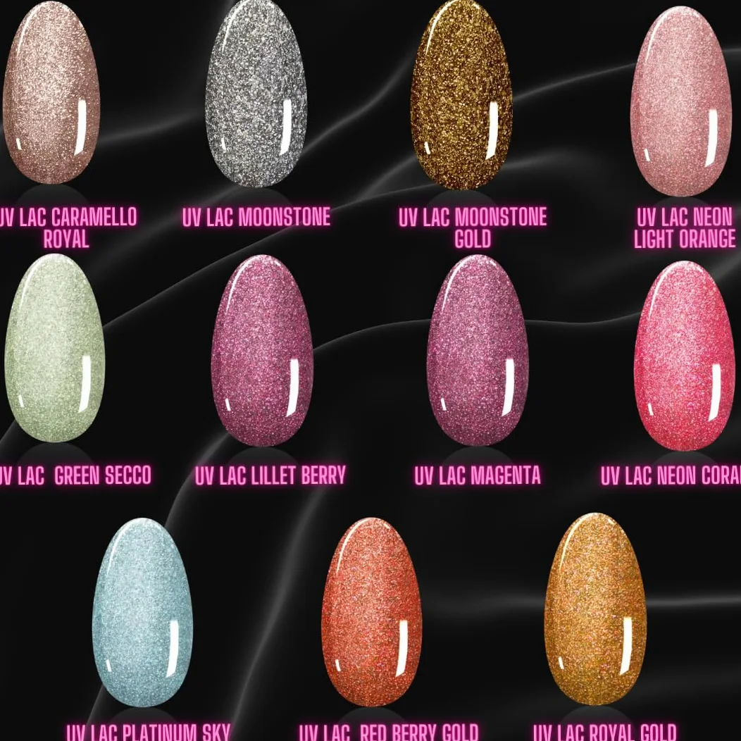 Kit Semipermanente Glamour 8ml Kit colori semipermanente ad alta pigmentazione glamour, colori glitterati intensi