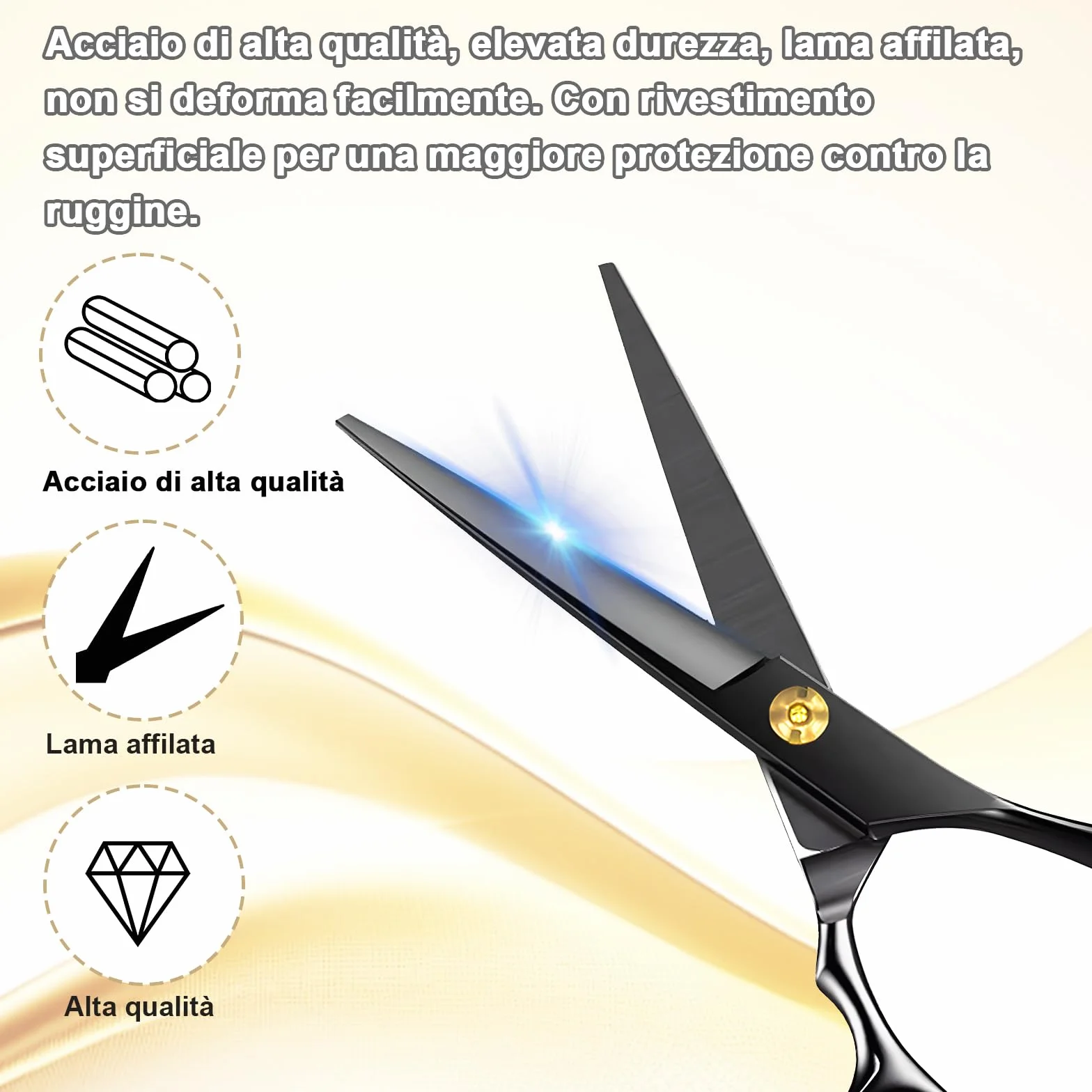 SURFOU Forbici Parrucchiere Professionali, Forbici sfoltenti da 6,7 pollici-In acciaio inossidabile, Set da 9 pezzi con pettine, Adatto per uomini/donne/pets/uso domestico e saloni, Nero
