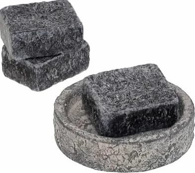 Set di 5 quadrati di muschio solido naturale nero 30 g – Made in Marocco Artigianalmente, profumo di lunga durata 100% naturale, ipoallergenico, cura e profumo per pelle e biancheria