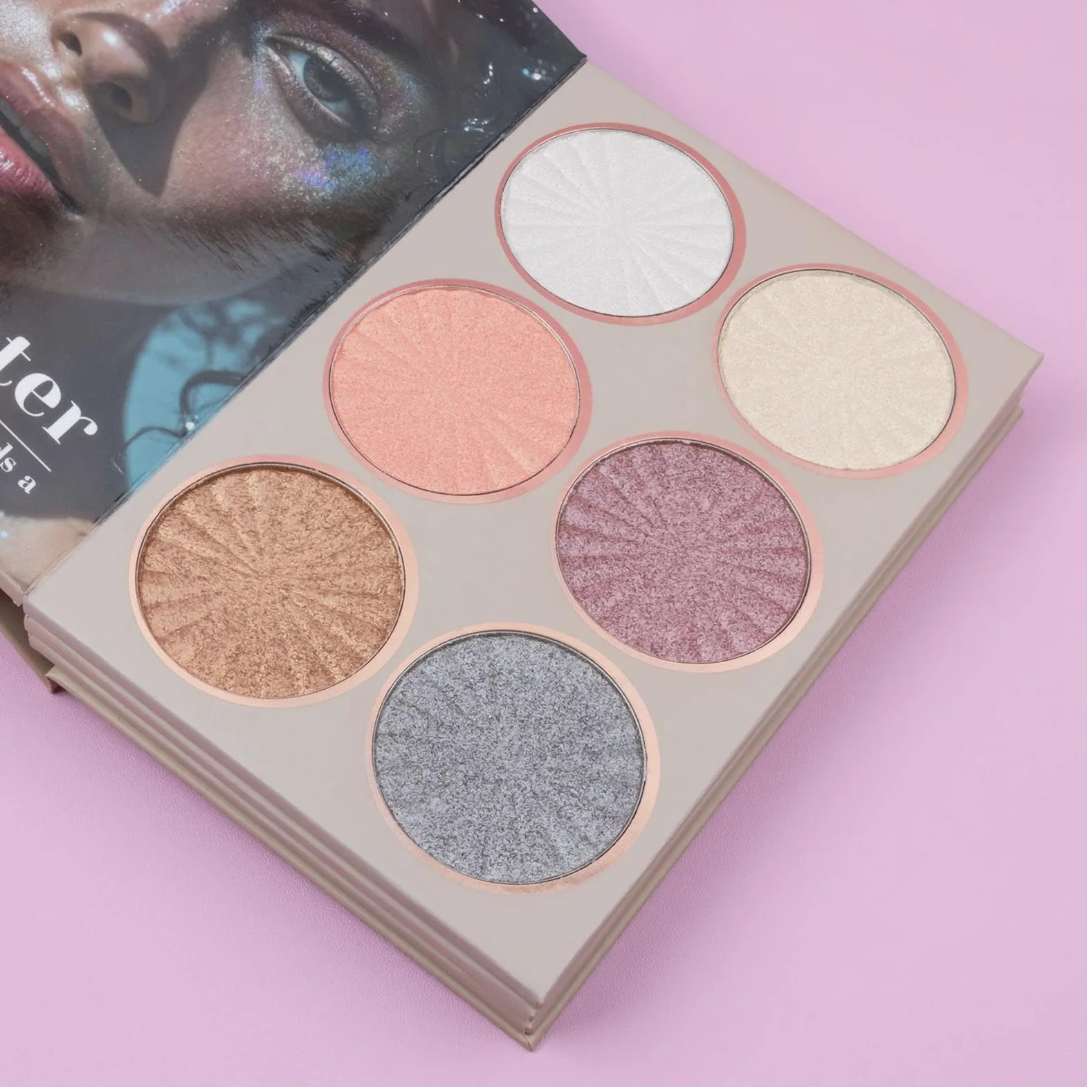 Palette di trucco, 4 illuminanti miscelabili, set cosmetico, palette di ombretti pigmentati, per donne e ragazze, per tutti i tipi di pelle, compleanni, Natale, feste, appuntamenti
