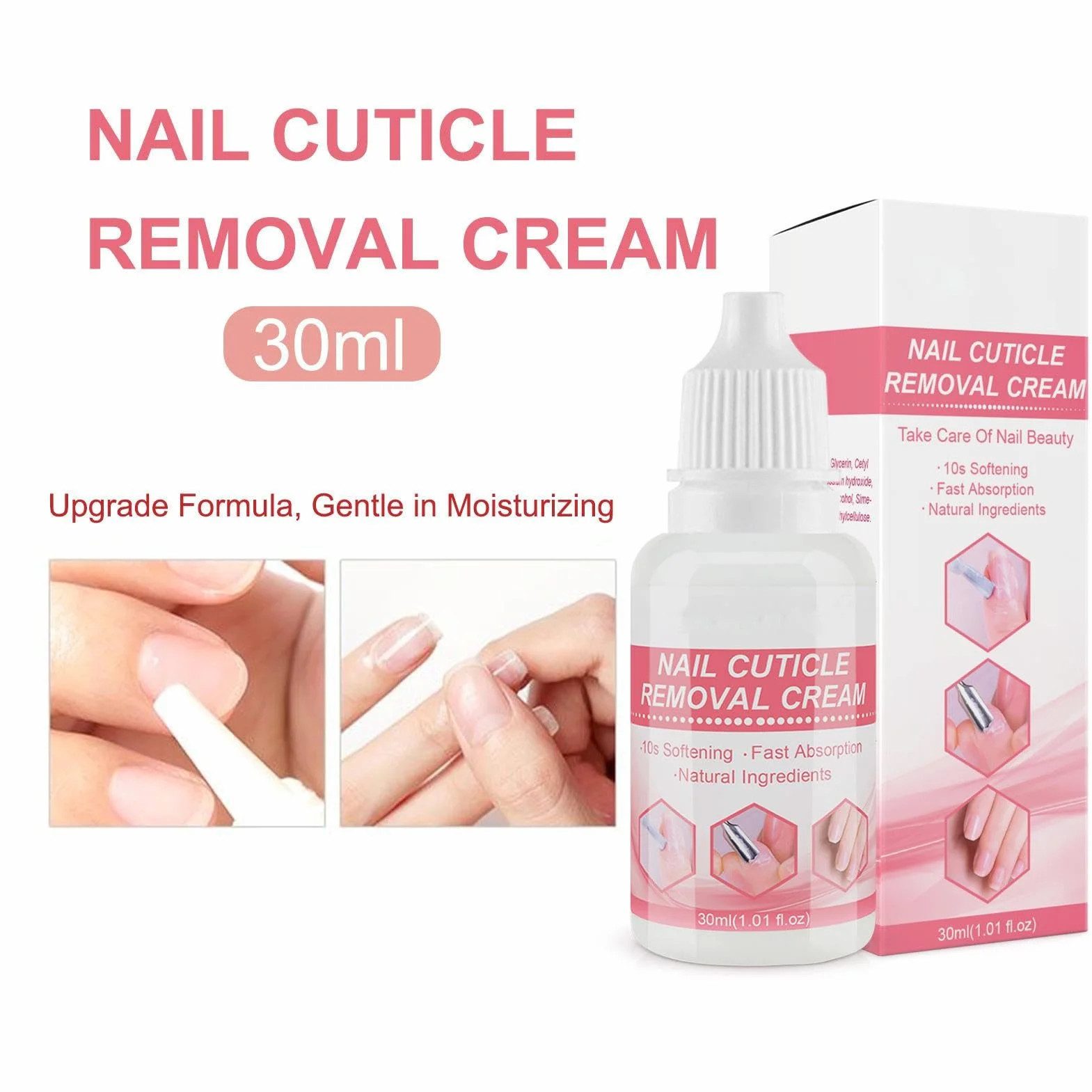 Crema per la rimozione delle cuticole | Kit per la rimozione delle cuticole | Crema rimuovi cuticole emolliente e delicata da 30 ml, ad assorbimento rapido e istantaneo, per mantenere le Skuda
