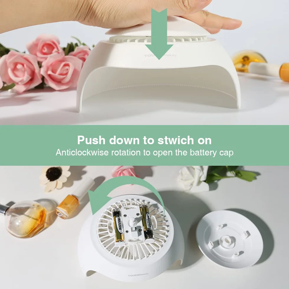 TOUCHBeauty Asciugatore per unghie per bambini, lampada per unghie a LED per smalto normale con aria, strumento per manicure per smalto normale - perfetto per i bambini AG-2130EU