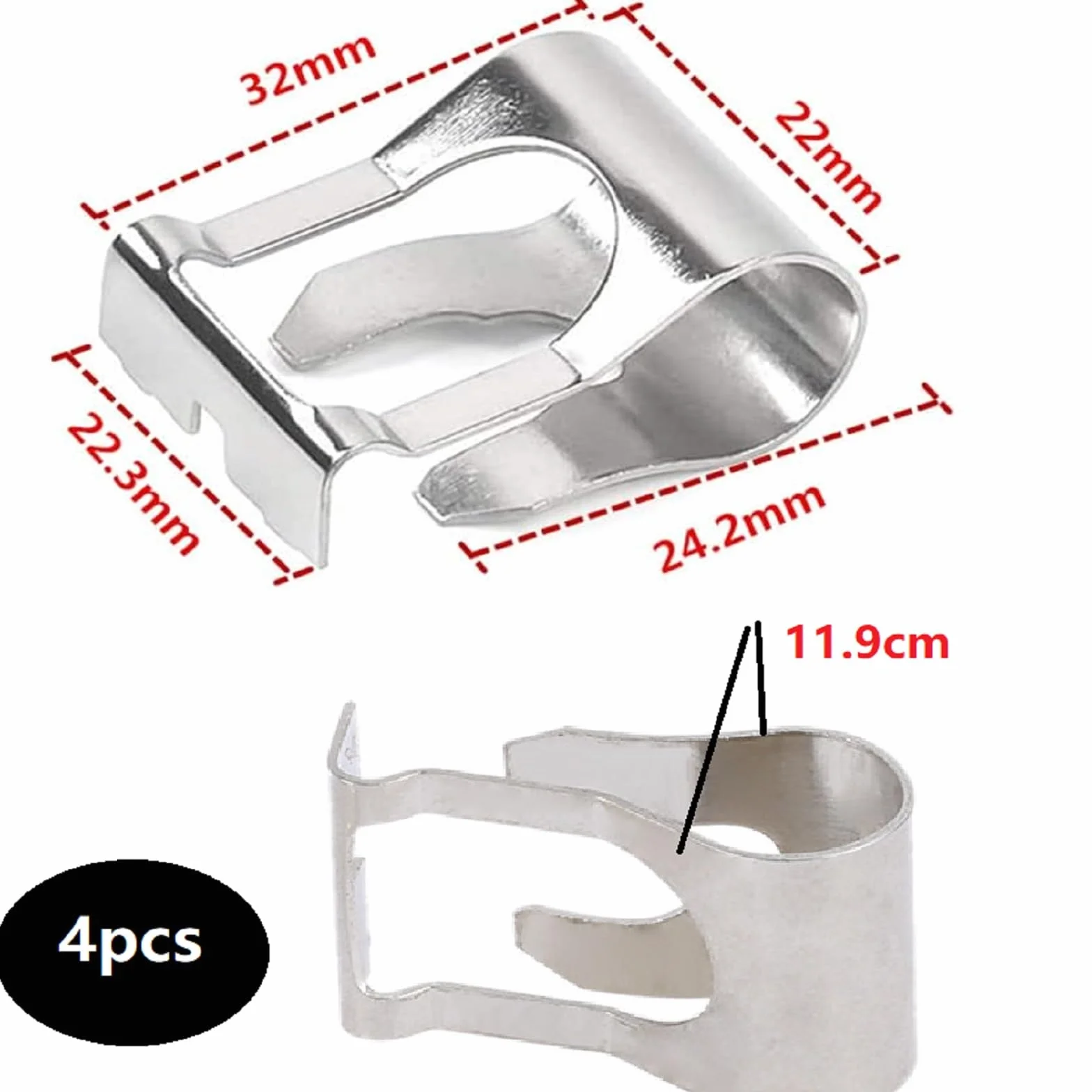 Kit Clip Riparazione Bracci Tergicristallo 4 Pezzi per Auto