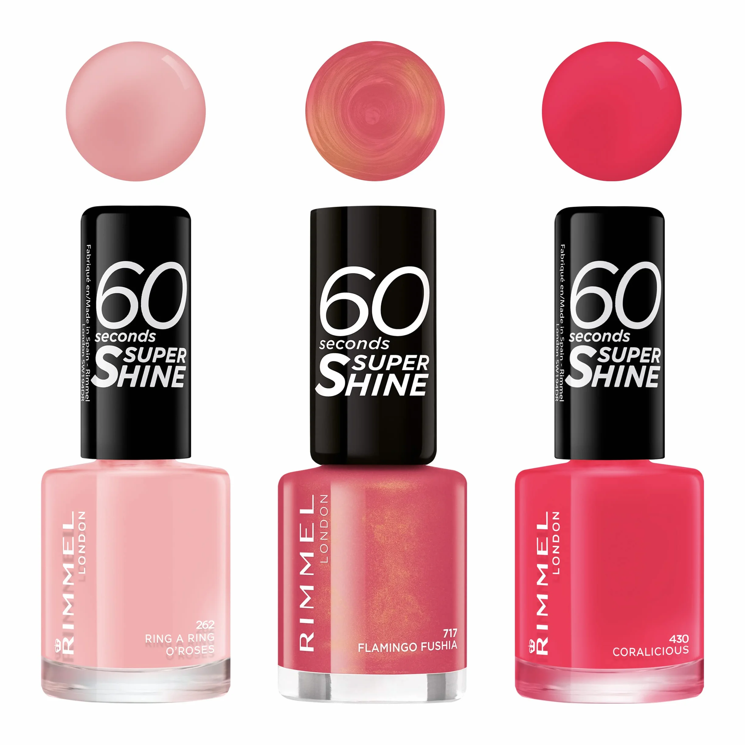 Rimmel London 60 Seconds Super Shine Smalto 8 ml 262 RINGARING Roses