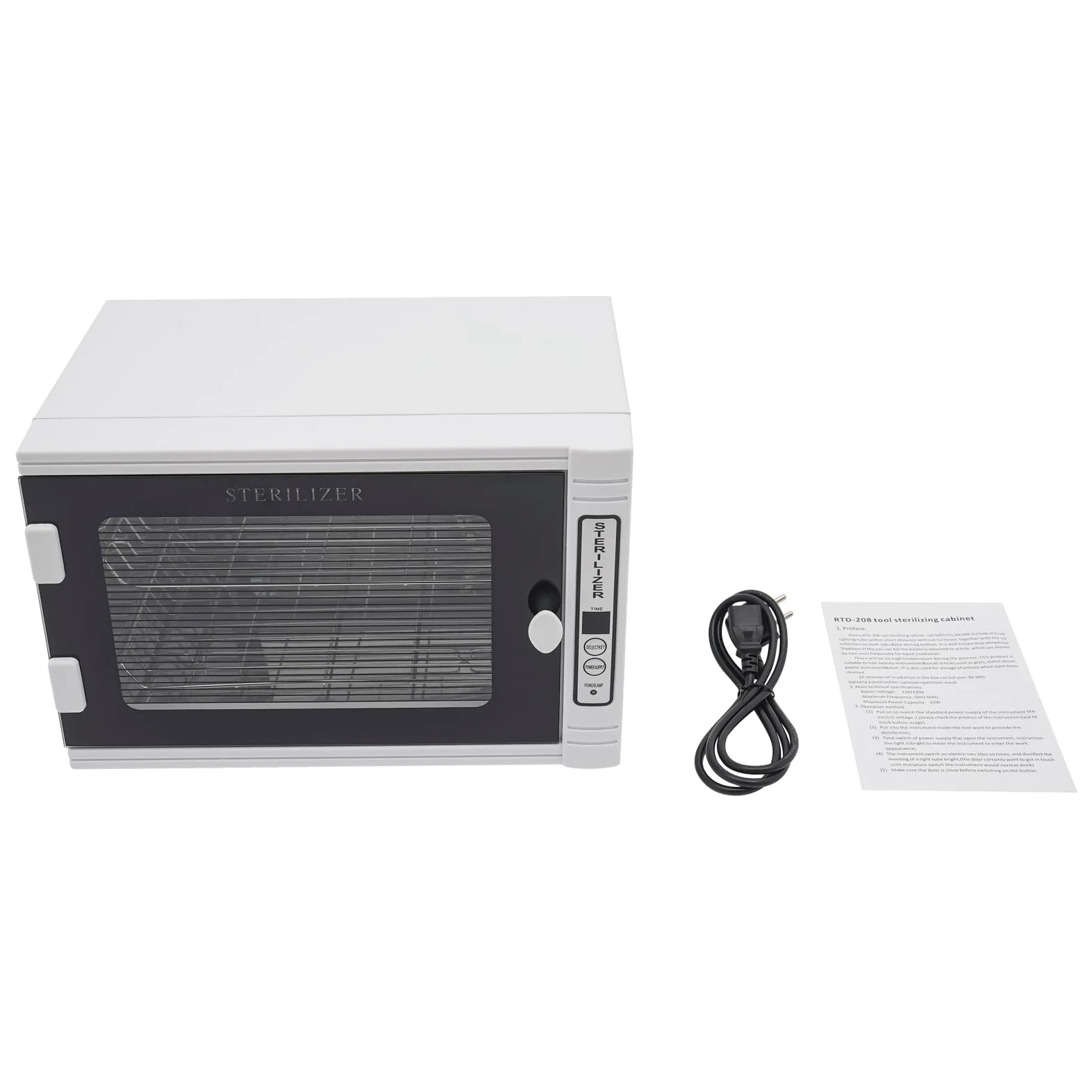 Armadio disinfettante UV, sterilizzatore per manicure, sterilizzatore UV, sterilizzatore per unghie, sterilizzatore medico, strumento con timer per cosmetici, studi di piedi, asciugamani