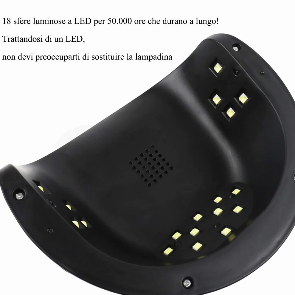 ANGNYA 54W Lampada Unghie LED UV Professionale per Manicure/Pedicure, Sensore di Avvio Automatico con La Possibilità di Impostare 3 Timer 30/60/99S