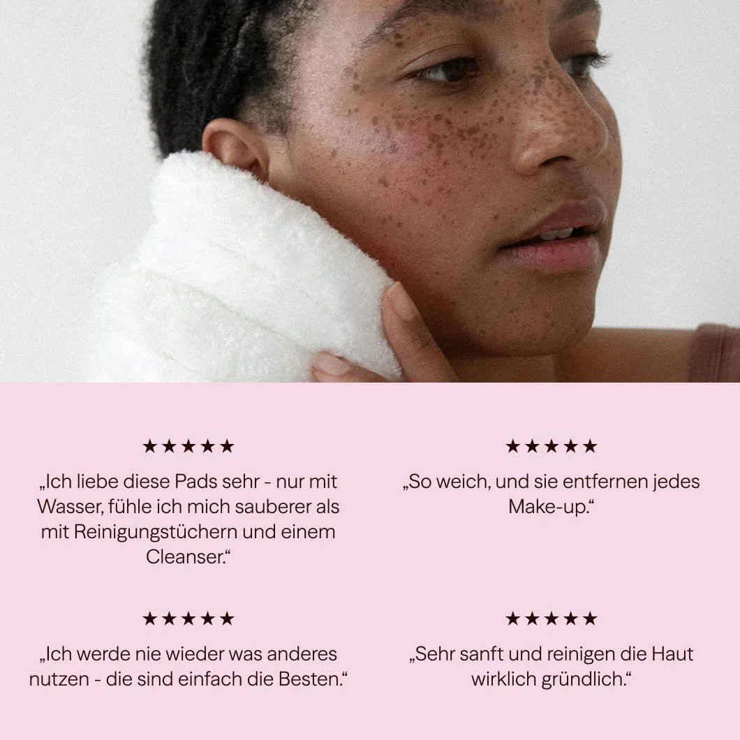 Waschies Dischetti struccanti riutilizzabili e detergenti per il viso, confezione da 6 pezzi, motivo floreale, lavabili, morbidi e ipoallergenici, detergenti delicati per tutti i tipi di pelle